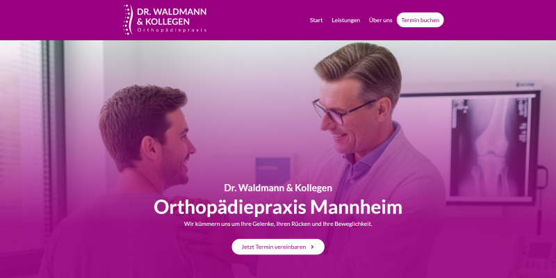 Praxis dr. Waldmann webseite